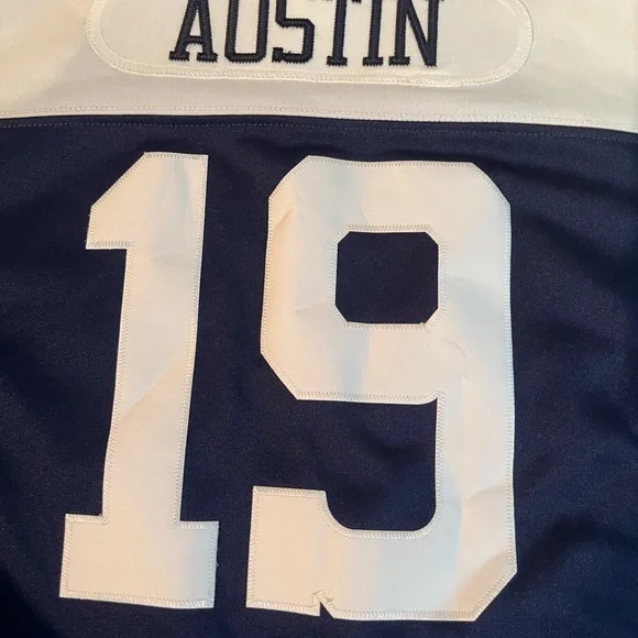 Nike Dallas Cowboys Miles Austin #19 Blue On-Field NFL Jersey Boys Medium - Picture 7 of 11